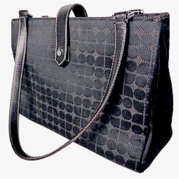 Kate Spade Black canvas Tote Bag vintage - Picture 1 of 10